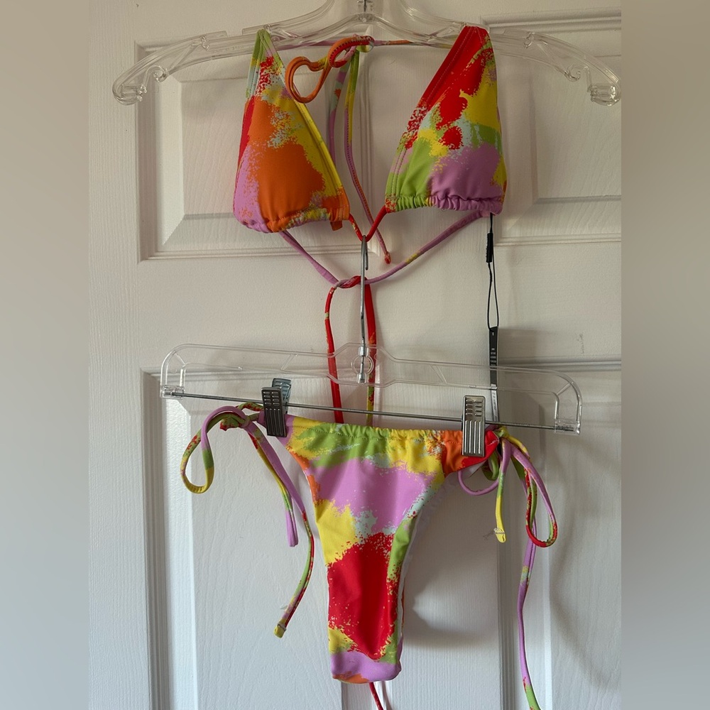 Fashion Nova Multicolor Bikini Set- L NWT